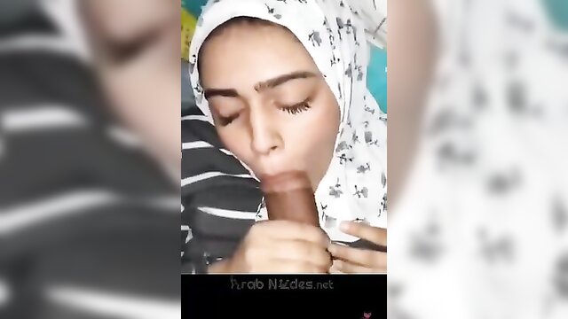 hijab arab girl sucks dick