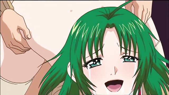 anime girl with green hair