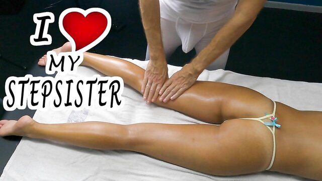 old young stepsister massage