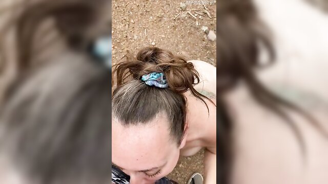 outdoor blowjob cheating wife