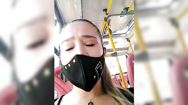 squirting in public bus