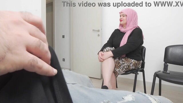 hijab woman caught jerking off