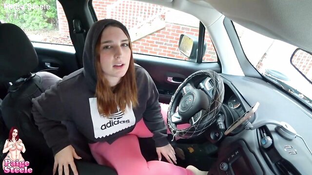 sneaking in car masturbate