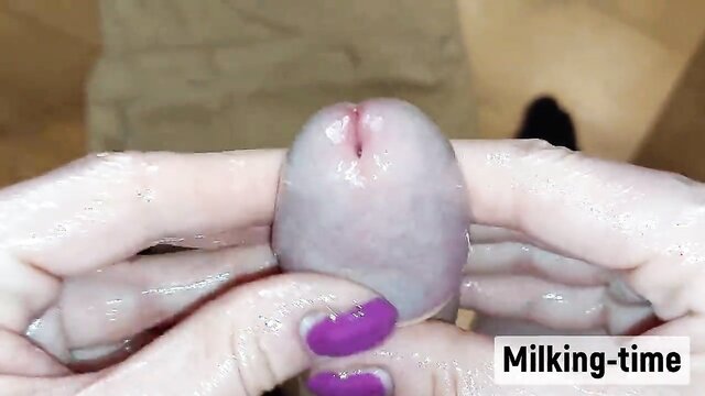 sensitive penis milking